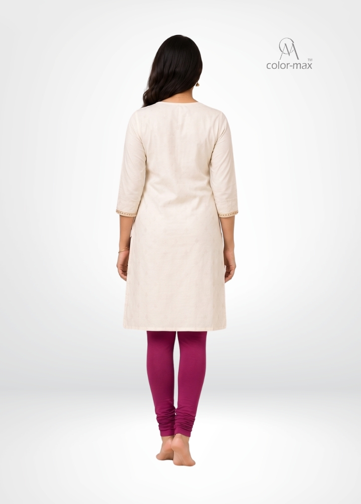 RED WINE - Premium Cotton Lycra Chudi Leggings - Hover